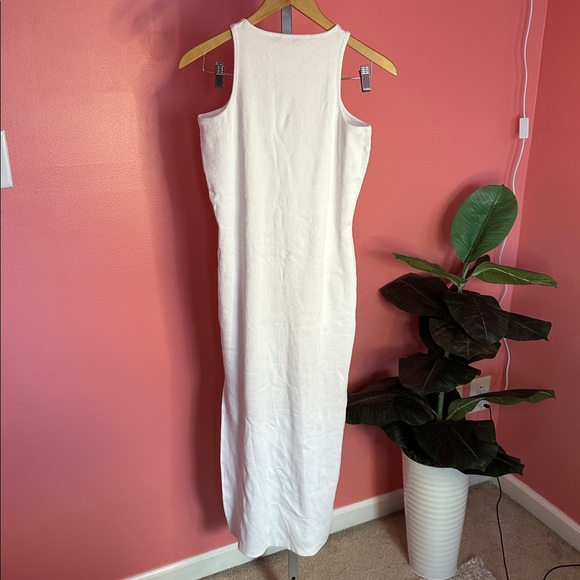 NWT Nasty Gal Standards High Ribbed Midi Dress, White, Size 8 - Picture 8 of 14